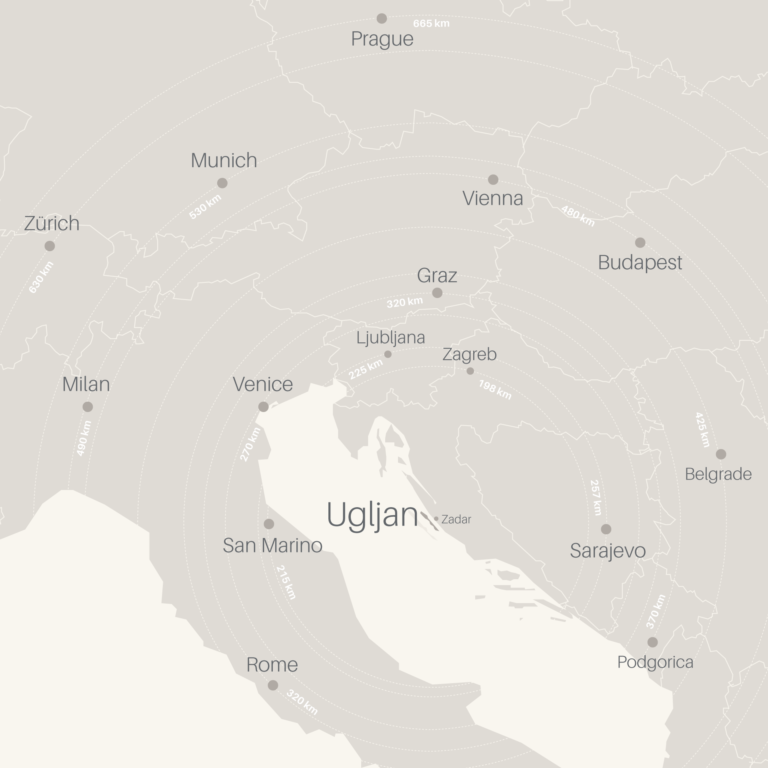 macro-location of ugljan island